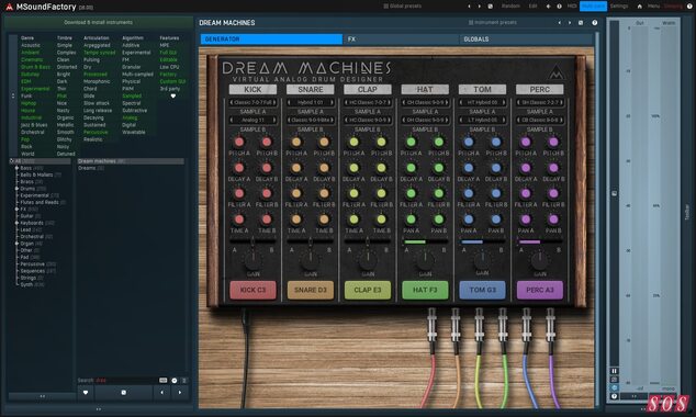 Melda debut DreamMachines drum software