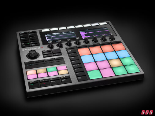 A picture of Native Instruments new Maschine Plus hardware instrument.