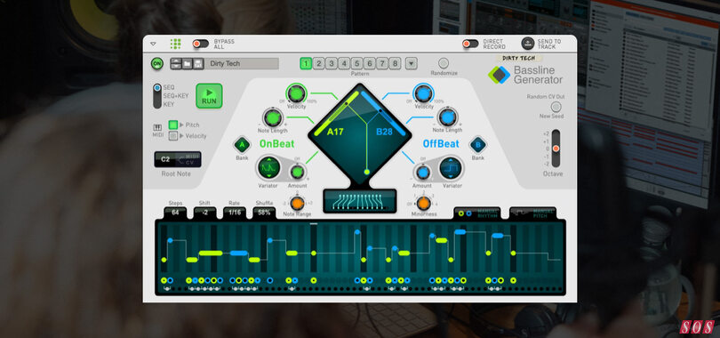 Reason 13 gains Bassline Generator device