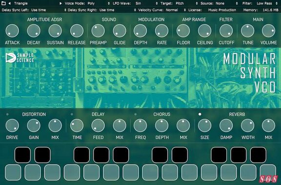 SampleScience’s free Modular Synth VCO instrument