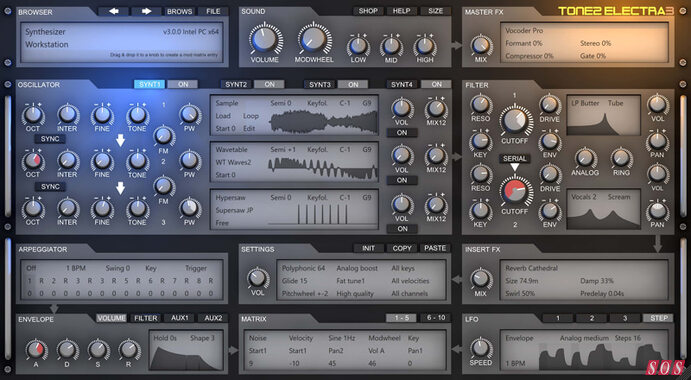 Tone2 launch updated Electra3 synthesizer