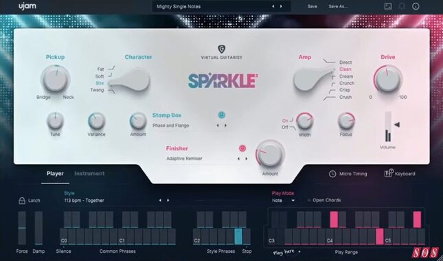 UJAM Virtual Guitarist Sparkle 2 currently free