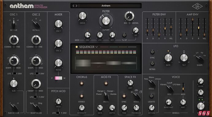 Universal Audio launch Anthem Analog Synthesizer