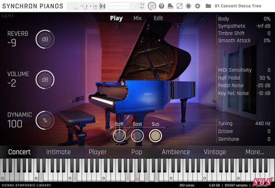 VSL introduce Fazioli F212 piano library