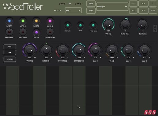 WIMS WoodTroller: iPad/Mac-based MPE control